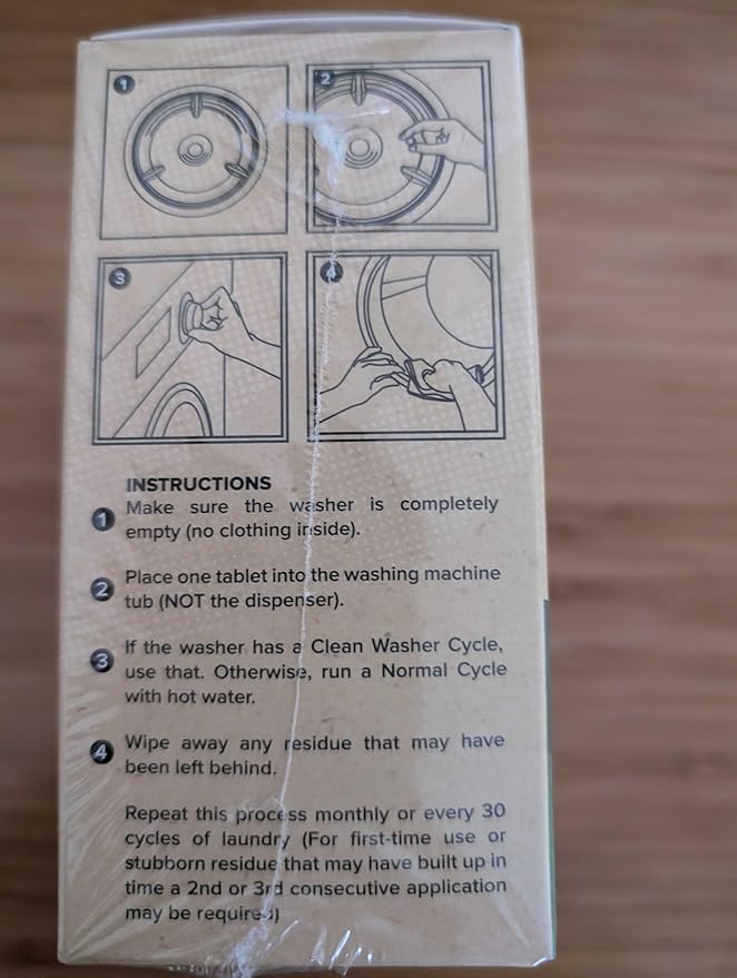 Renuv Heavy Duty Washing Machine Cleaner Descaler Tablets - for Front Load, Top Load Washer, HE (6 XL Tablets - 6 Months Supply)