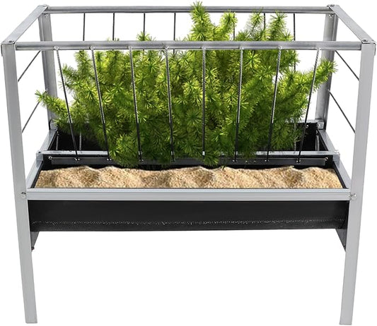 Pasture Hay Feeder, 3-Feet Long Livestock Feed Trough Hay Grain Livestock Feeder for Sheep, Calf, Goats On Farms and in Sheep Sheds, Quick to Assemble, 39.37" x 25.59" x 33.46"