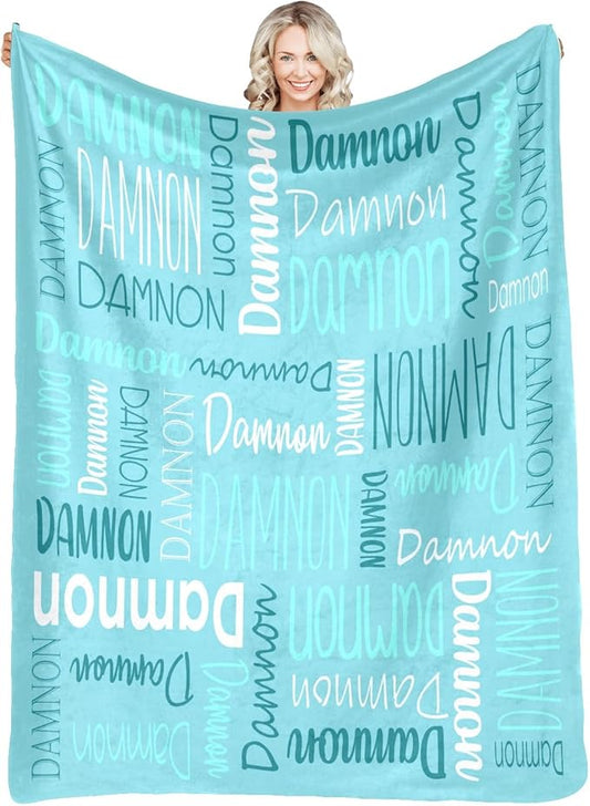 Personalized Name Blanket for Kids and Adult Customized Blanket for Boys Girls Baby Personalized Blanket and Throws Super Soft
