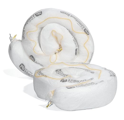 PIG Oil Boom - Oil-Only Absorbent Boom - 2 Pack - 8" x 10' Boom - Absorbs up to 12 gallons per Boom - BOM400