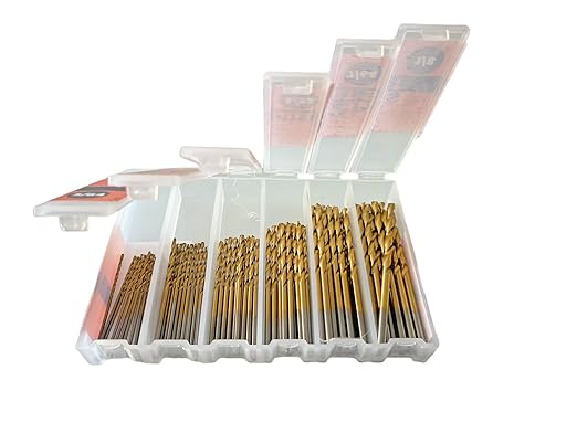 INTOO Mini Drill Bit Set 60 Pcs+12 Pcs Free High Speed Steel HSS Titanium Micro Drill Bits 3/64"-1/8" Metal,Plastic,Wood, Small Drill Bit
