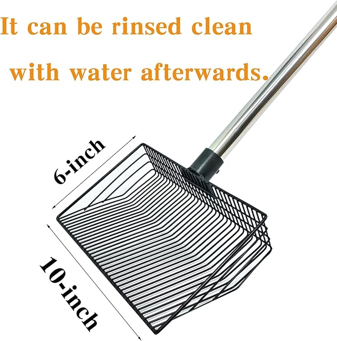 Chicken Scooper for Poop- Heavy Duty Chicken Coop Scoop & Rake Set - Essential Poultry Cleaning Tool with Ergonomic Handle - Durable Chicken Coop Accessories for Easy Waste Removal