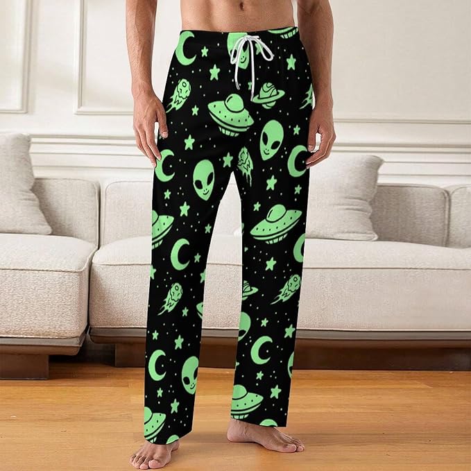Funny Mens Pajama Pants Lightweight Soft Lounge Pant Sleep Pj Bottoms for Men With Pockets