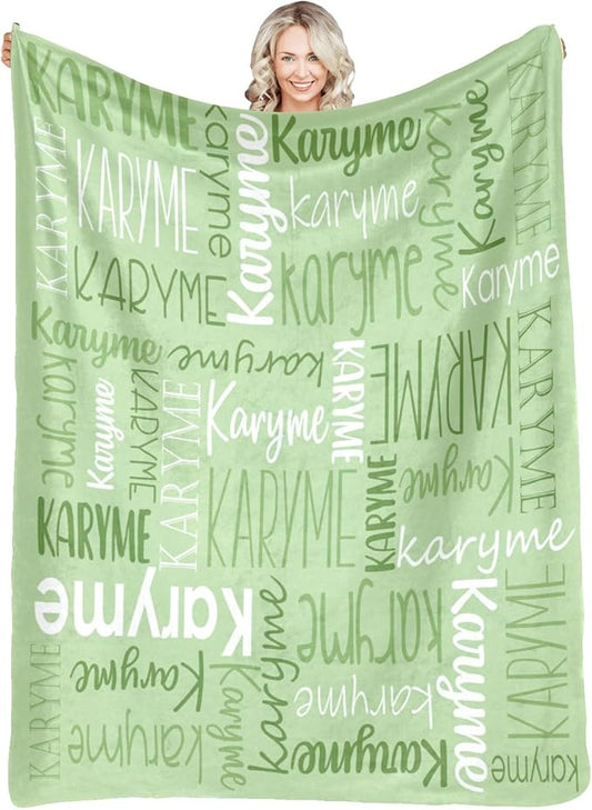 Personalized Name Blanket for Kids and Adult Customized Blanket for Boys Girls Baby Personalized Blanket and Throws Super Soft