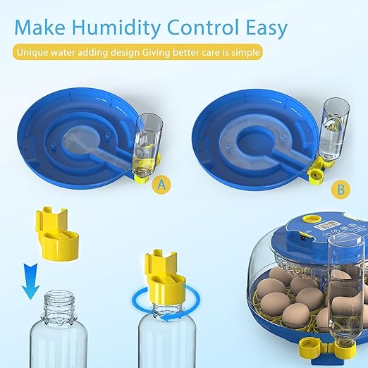 Incubators for Hatching Eggs, 18 Egg Incubator with Automatic Egg Turning and Humidity Control, 360° View Incubadora De Huevos De Gallina, Egg Candler, Incubator for Chicken Eggs, Ducks, Goose, Quail
