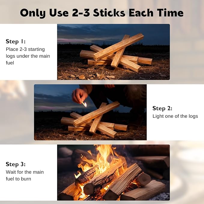 W&E Choice 10LB Fatwood Fire Starter Sticks, 130-180Pcs 100% Natural Dried Pine Kindling Wood, Easy Ignition for Campfires, Firepit, Fireplaces, BBQ, Stoves