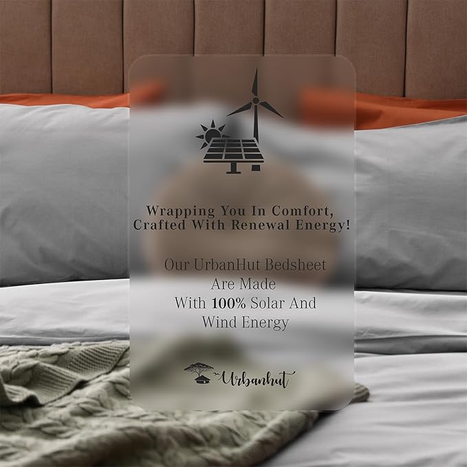 URBANHUT 1000 Thread Count Egyptian Cotton Sheets Damask Striped California King Size, Breathable Long Staple, 4 Pc Bed Sheet Sets, Luxury Hotel Sateen Sheets Fits 16" Deep Pocket - Silver Grey