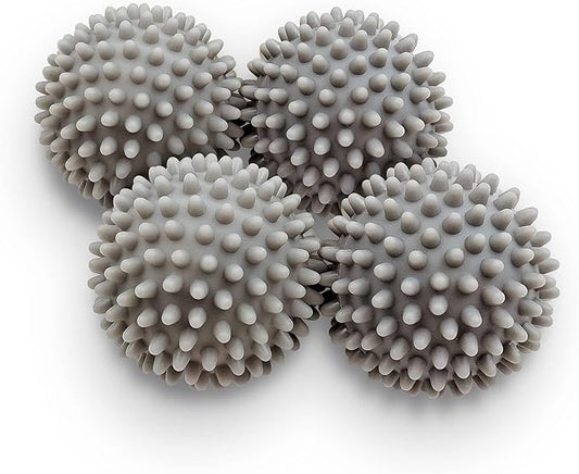 Dryer Balls 4 Pack - Non-Toxic Reusable Dryer Balls (Gray)