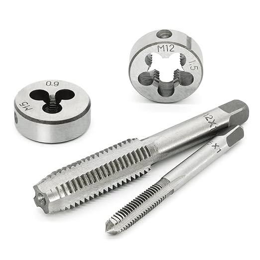 60PCS Tap and Die Set, Metric Standard Size M3 to M12, Threading Tool Set with Complete Accessories and Storage Case, Tap Die Kit for Threading and Rethreading Internal and External Threads