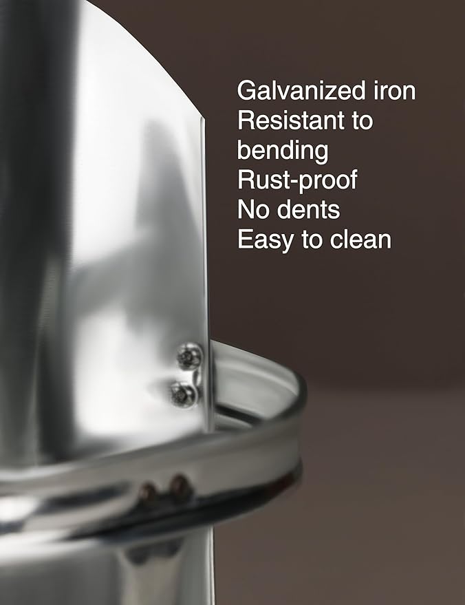 Tackmore 2/Pack Galvanized Feed Scoops for Horses,Feed Scoop for Livestock Heavy Duty Stackable 2 Sizes Metal Feed Scoop