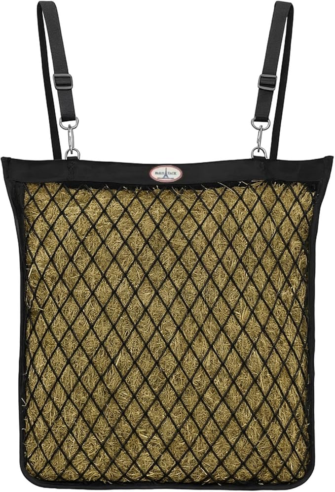 XL Double-Sided Knotless Slow Feed Hay Net – Holds 5–6 Flakes, 2"x2" Openings, Comfortable for Horse Muzzles, 1000D Mesh Side Gussets, Adjustable Hanging Strap, Durable & Safe Design