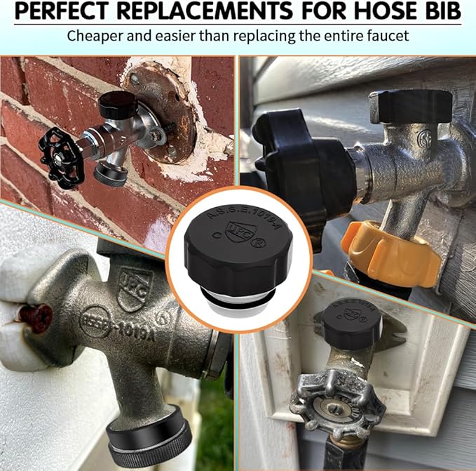 UPC ASSE 1019 A Repair kit,1PCS Outdoor Faucet Repair Kit,1PCS Vacuum Breaker repair kit with 1PCS 3/4"GHT Garden Hose End Cap(Black）