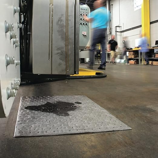 PIG Premium Absorbent Mat Pads | 20 Oil Absorbent Pads | The Original PIG Mat | 15" x 20" Oil Pads | Each Pad Absorbs 28 oz | Total Absorbency is 4.4 Gallons | 20-Count | Heavyweight | PM50275