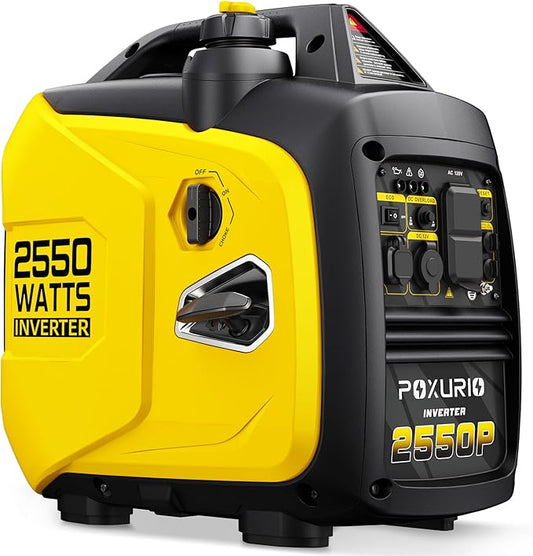 2550-Watt Portable Inverter Generator for Home Use, 4L/1.06Gallon Large Fuel Tank Up to 10 Hours Use, 120V Gas Powered Generator Super Quiet - EPA Compliant,Yellow
