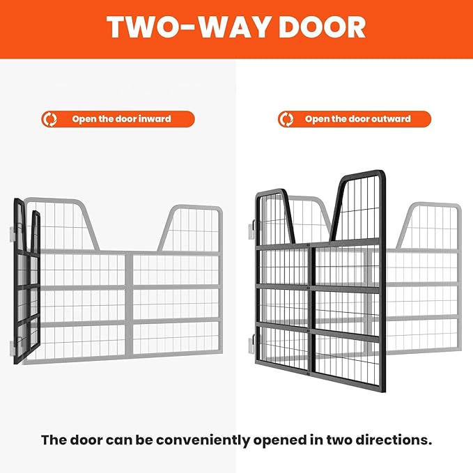 Heavy Duty Horse Stall Gate, 48" Wide X 32" High Stall Guards for Horses, 1" Thick Steel Frame Horse Stall Guard, Essential Horse Stall Accessories, Fits Standard Barn Doorways