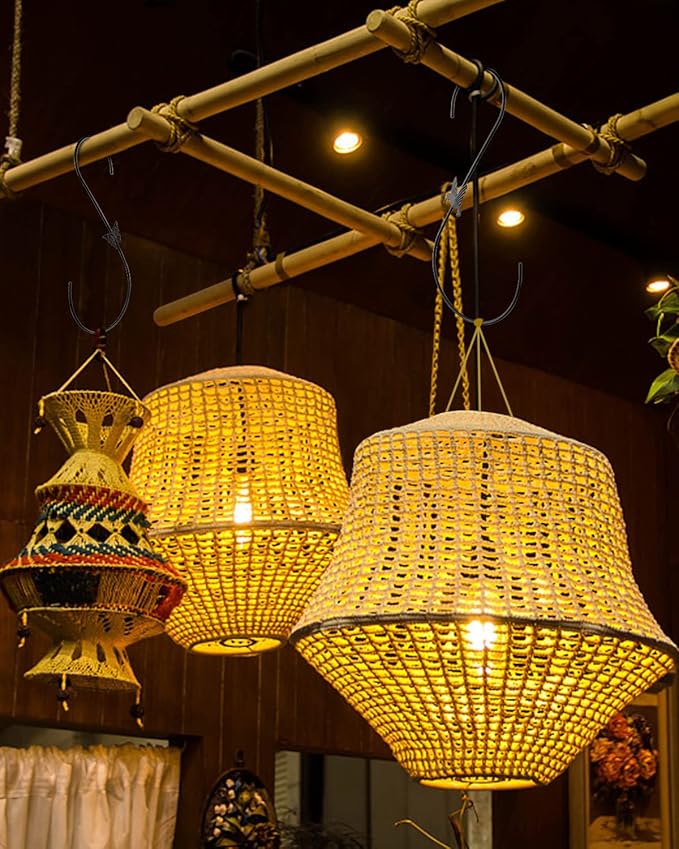 PACETAP Bird Feeders Hanger 12-Inch, 2PCS Metal Hummingbird Feeder Hook, Heavy Duty Plant Hangers Outdoor for Hanging Plants, Wind Chimes, Christmas Ornaments and More (Black)