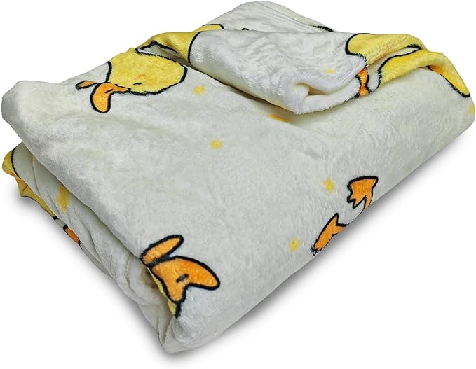 Cute Duck Blanket for Women Girls Kids Adults 60" x 80", Flannel Throw for Sofa Couch Bed Living Room, Gifts for Animal Lovers