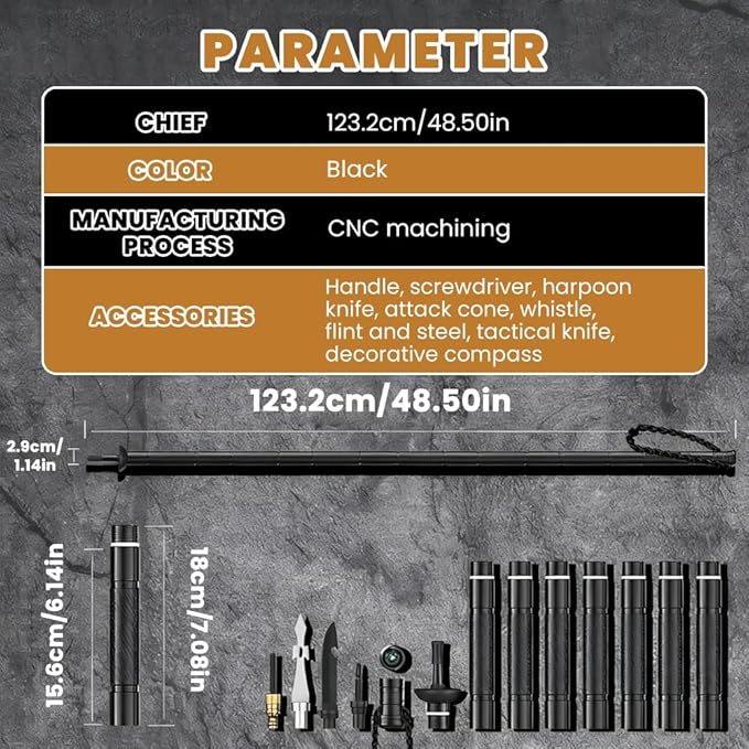 Saker Collapsible Tactical Hiking Stick Plus 2026|Hiking Trekking Pole|Lightweight Aluminum Gear Walking Pole with Survival Hiking Staff for Camping, Hunting,Outdoor Adventures