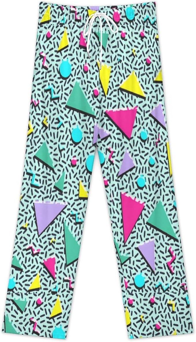 Funny Mens Pajama Pants Lightweight Soft Lounge Pant Sleep Pj Bottoms for Men With Pockets