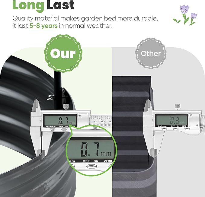 KING BIRD Raised Garden Bed with Cover Galvanized Oval Planter Garden Box Outdoor for Gardening, Vegetables, Flowers 6X3X1 FT, Clear