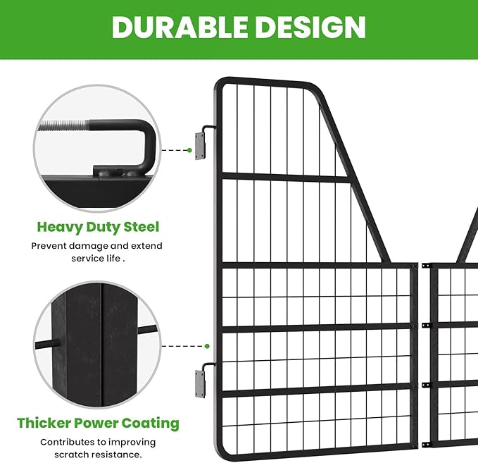52" W x 42" H Stall Guards for Horses, Essential Horse Stall Accessories Featuring Heavy Duty Steel Horse Stall Door, Two-Way Swing Yoke Design.