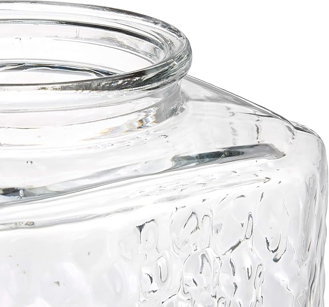 2.5 Gallon Glass Beverage Dispenser with Stainless Steel Spigot, Metal Stand, and Drip Tray – Mason Jar Style Drink Dispenser for Parties, Iced Tea, Water, Lemonade, and More
