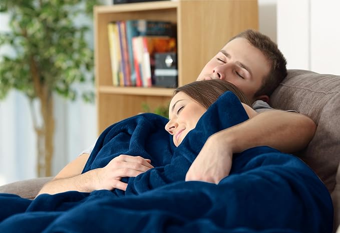 Utopia Bedding Navy 300GSM Fleece Blanket (King Size - 90x84 Inch) Luxury Soft Bed Blanket (Bulk Pack of 9)