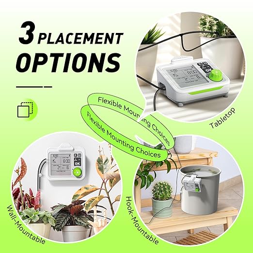 RAINPOINT Large Display Automatic Plant Waterer Indoor for Up to 20 Pot Plants,Cycle & Soak Mode Vacation Self Watering Drip Irrigation System Device Kit for Balcony Office Patio Greenhouse Grow Tent