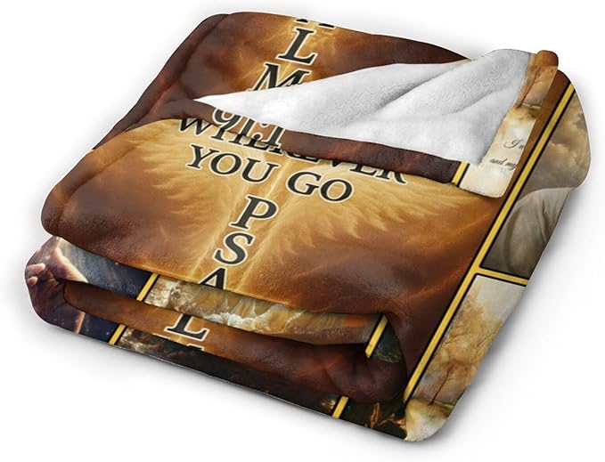 Christian Jesus Throw Blanket Christ Religious Flannel Blankets Bible Verse Fuzzy Plush Super Soft Cozy Warm Decor Gifts for Boys Girls Kids Adults Men Women 60" x 80"