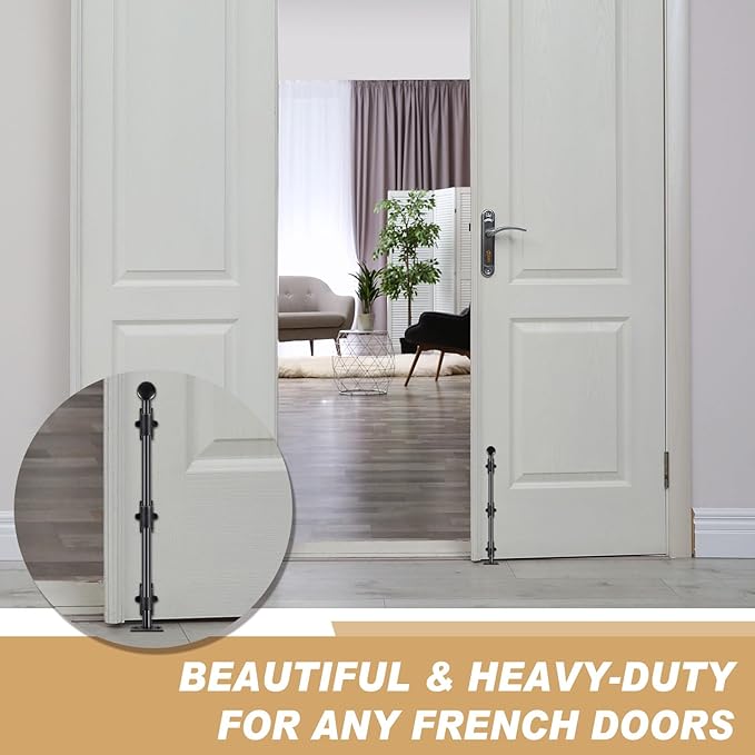 Tandefio 18" Cane Bolt for Gate Heavy Duty Solid Brass Slide Dutch Door Bolt Latch Oil Rubbed Bronze Hardware Locks Attic Latch for Dutch Sliding Barn Door Wooden Fence Metal Gate, Bronze