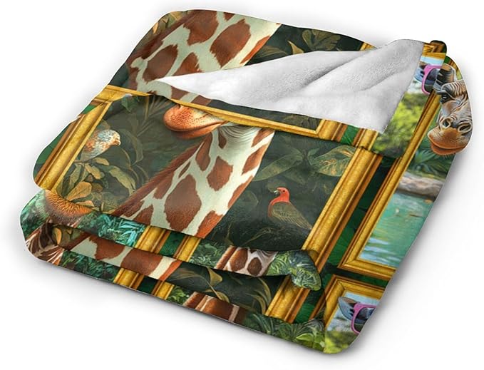 Giraffe Blanket Gifts for Girls Boys Lovers Soft Warm Plush Cool Giraffe Throw Blanket Flannel Fleece Fuzzy Stuff Blanket for Bed Couch Living Room Decor 60"X50"