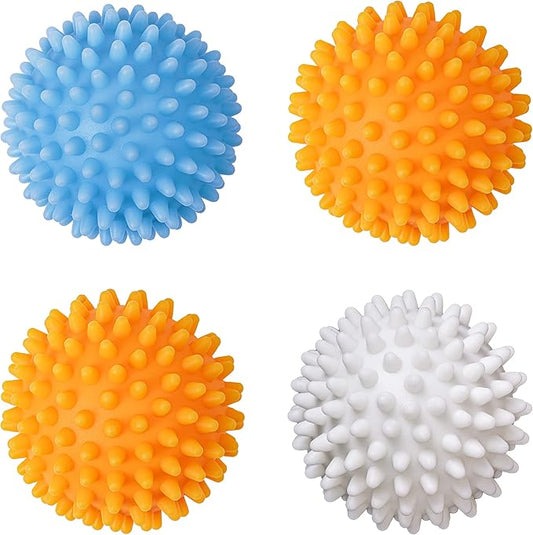 Reusable Laundry Dryer Balls Plastic Fabric Softener Dryer Balls Eco Friendly Alternatives Soften and Fluff Laundry Wrinkle Release… (Golden State)