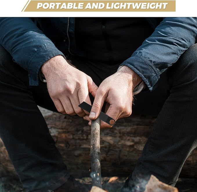 10pcs Multi-Functional Flint Scraper Fire Starters for Camping and Survival Portable Lightweight Emergency Fire Starter Tool for Outdoor Campfires and Essential Accessories