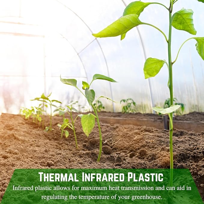 Farm Plastic Supply - Clear Coolmax Greenhouse Plastic Sheeting - 6 Mil - 4 Year UV Resistant Infrared Anti-Condensate Green House Covering Thermal Greenhouse Plastic 6 mil (32' x 70')