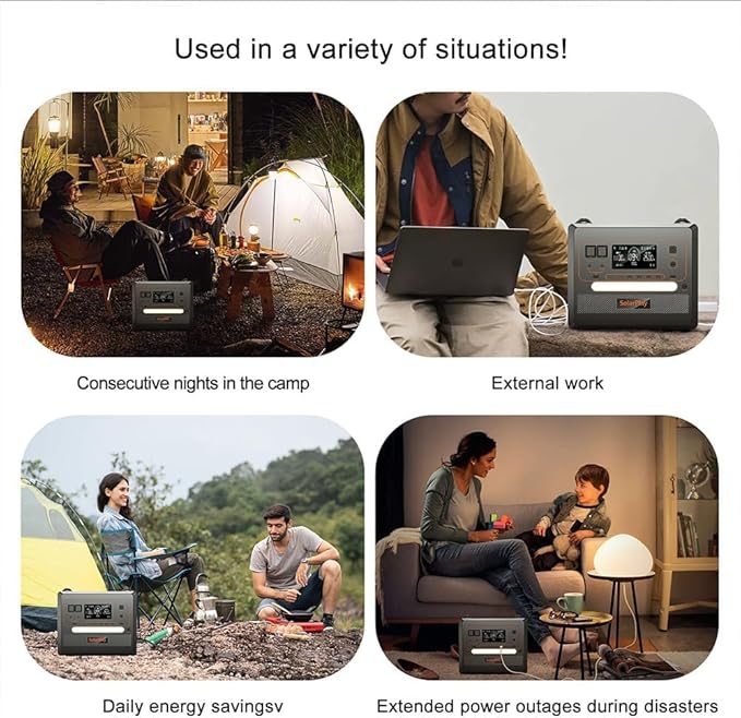 SolarPlay Portable Power Station 2500W(Peak 4800W), 2304Wh Solar Generator 1.5Hrs Fast Charging LiFePO4 Battery,4 AC Outlets Emergency Power Station for Home, Camping, Outdoor Battery Backup