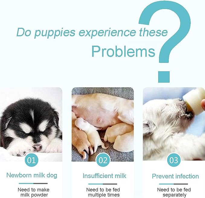 GKYZBB 4Pack 120ML pet Puppy Bottles for Nursing,Kitten Bottle Feeding Kit Nipple for Newborn Kitten Puppy Rabbits Squirrel Animals