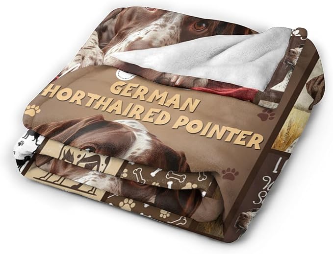Dynova Shorthaired Pointer Blanket Cozy Plush Dog Lovers Gifts Throw Blankets Animal Fuzzy Flannel Fleece for Girls Boys Women Men 80"X60"