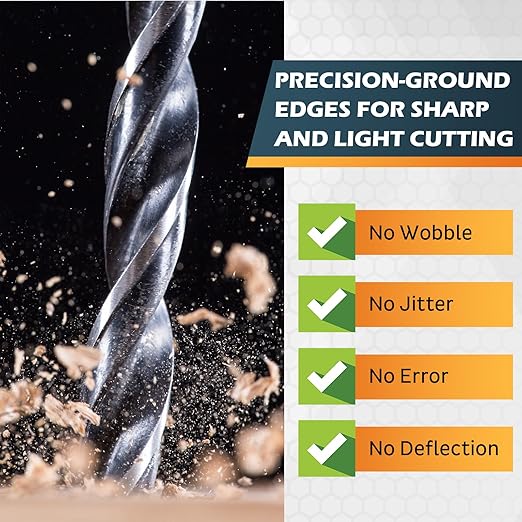 130 Pcs HSS Twist Drill Bit Set - 1/16"-1/4" (0.8mm-6.5mm) - 13 Sizes High Speed Steel High-precision Hex Straight Shank Twist Drill Set for Drywall Cutting Wood Plastic Aluminum Alloy Metal