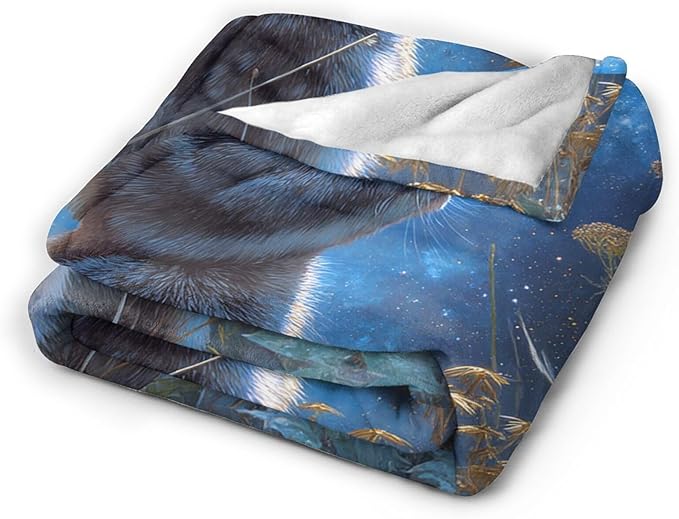 Rabbit Blanket Gifts for Girls Boys Galaxy Rabbit Throw Blankets Cozy Plush Fleece Flannel Fuzzy for Women Men Decor 80"X60"