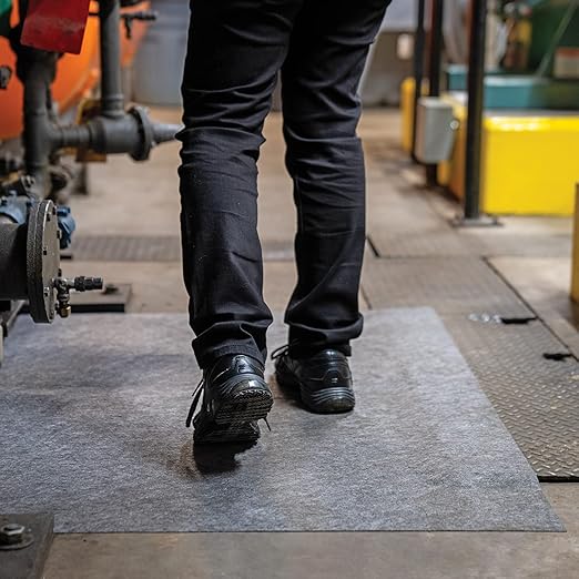 Pig Grippy Floor Mat | Industrial Entrance Mat with Adhesive Backing | 4' x 50' Mat Runner | Black | GRP48201-BK