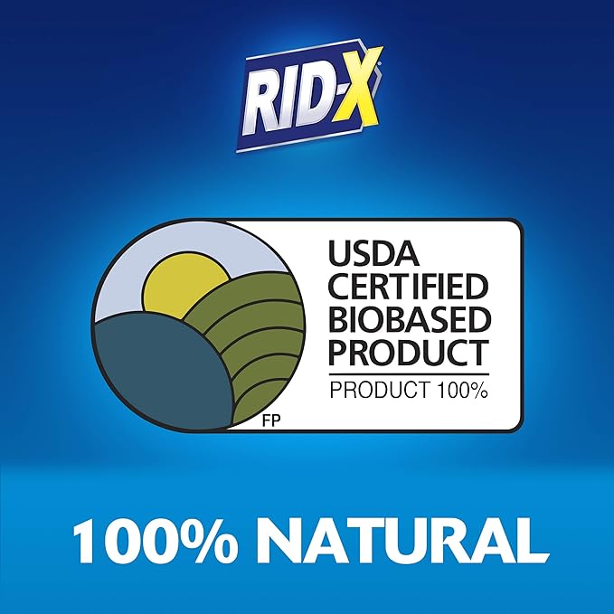 RID-X Septic Tank Treatment Powder – 3 Month Supply, Dual Action Enzymes and Bacteria to Break Down Waste & Prevent Backups