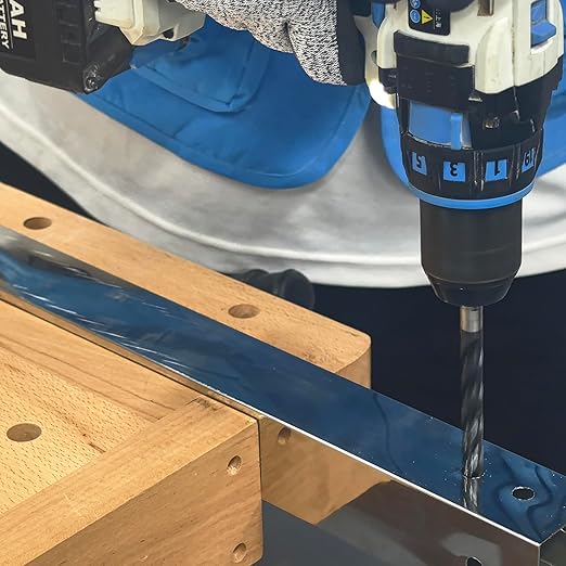 3/16" Triple Spiral Flute Cobalt Drill Bit Set (Pro - TiAlN Coated), Metal Drill Bit Set for Steel, Hardened Metal, Stainless Steel, 10-Piece with Index Storage Case