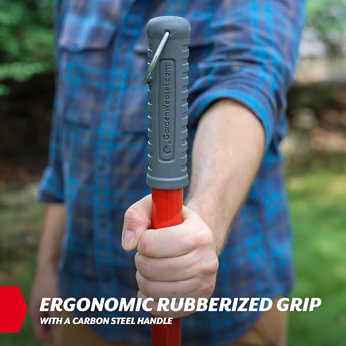 GARDEN WEASEL Large Nut Gatherer Roller – Nut Collector Tool for Walnuts, Sweet Gum Balls, Tennis Balls and More – Yard Picker Upper with Durable Cage and Ergonomic Handle - Newest Model