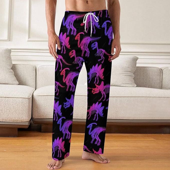 Funny Mens Pajama Pants Lightweight Soft Lounge Pant Sleep Pj Bottoms for Men With Pockets