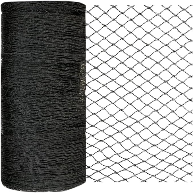 Bird Netting 7.5x65 Ft, 1/2In Mesh Heavy Duty Garden Netting Pest Barrier for Plants, Fruit Trees, Vegetables, Extra Strong Woven Mesh Netting, Animal Fencing Against Birds, Deer, Poultry