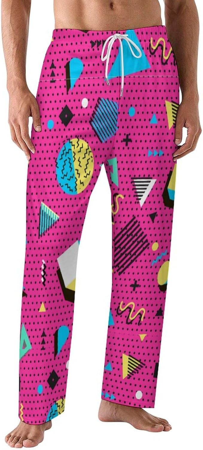 Funny Mens Pajama Pants Lightweight Soft Lounge Pant Sleep Pj Bottoms for Men With Pockets