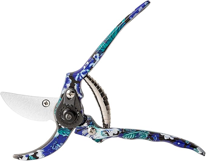 FLORA GUARD Gardening Gifts, 3 Piece Aluminum Garden Tool Set - Trowel, Cultivator, Pruning Shear, Gift Set for Women, Men, Gardening Needs (Purple&Blue)