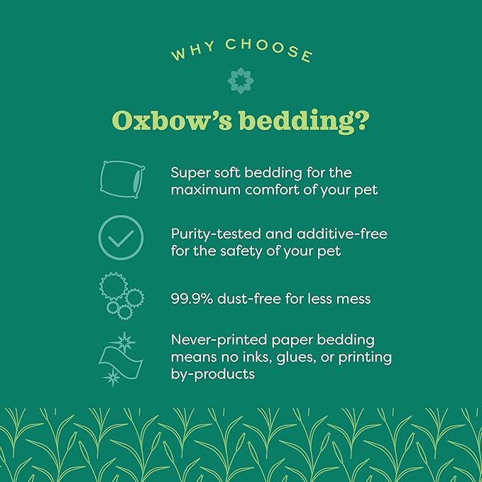 Oxbow Pure Comfort Bedding, Rabbit, Hamster, & Guinea Pig Bedding, Bunny Supplies for Litter Box, Pet Safe, Low Dust, Blend, 72 Liter Bag