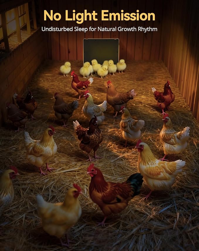 Smart Chicken Coop Heater, 13 Temperature & 7 Timer Settings Chicken Heater, 200W Brooder Plate for Chicks for Winter, UL Certified