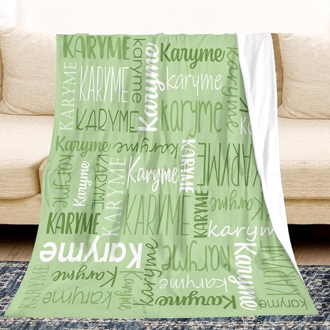 Personalized Name Blanket for Kids and Adult Customized Blanket for Boys Girls Baby Personalized Blanket and Throws